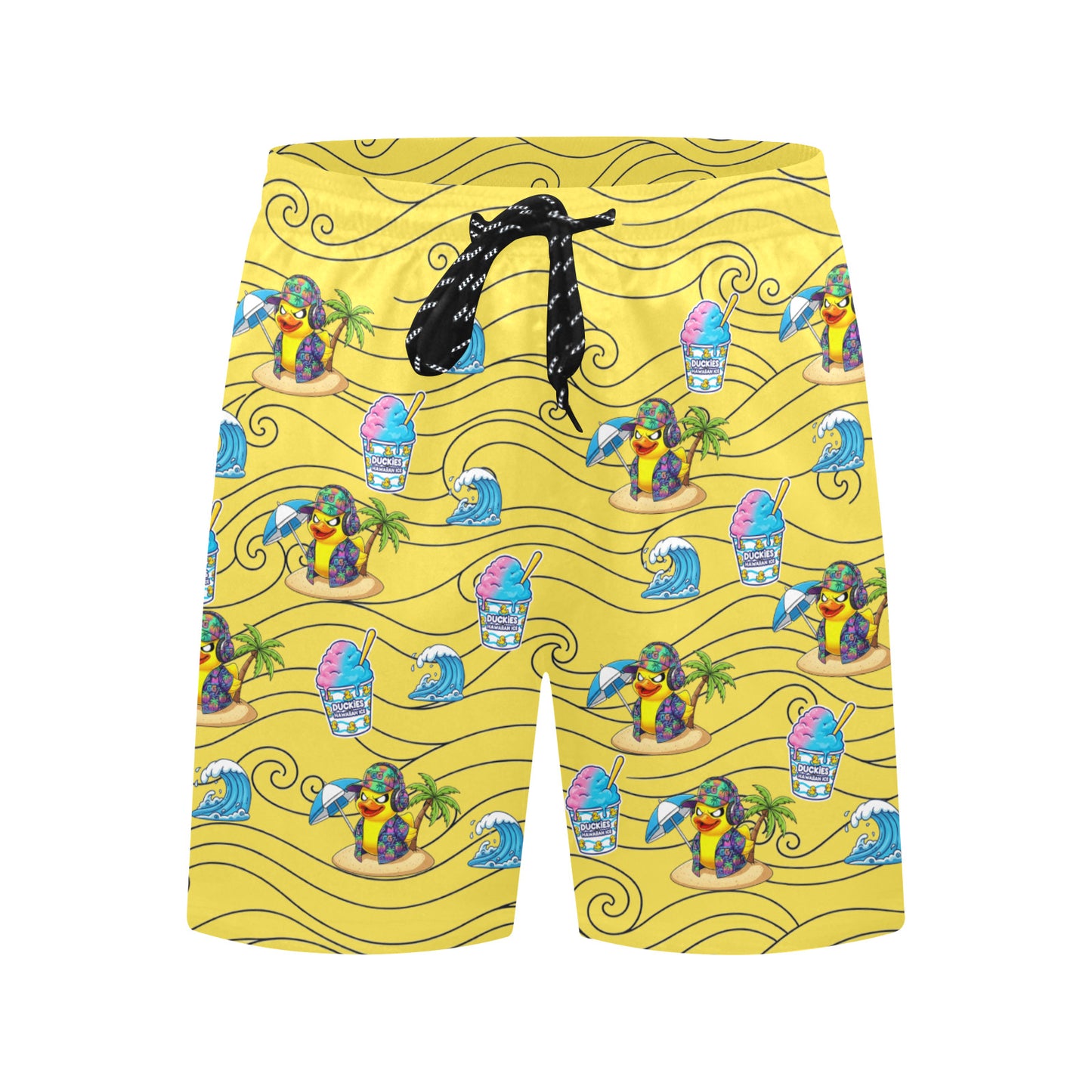 Duckie Cotton Candy Hawaiian Ice Beach Shorts for Men