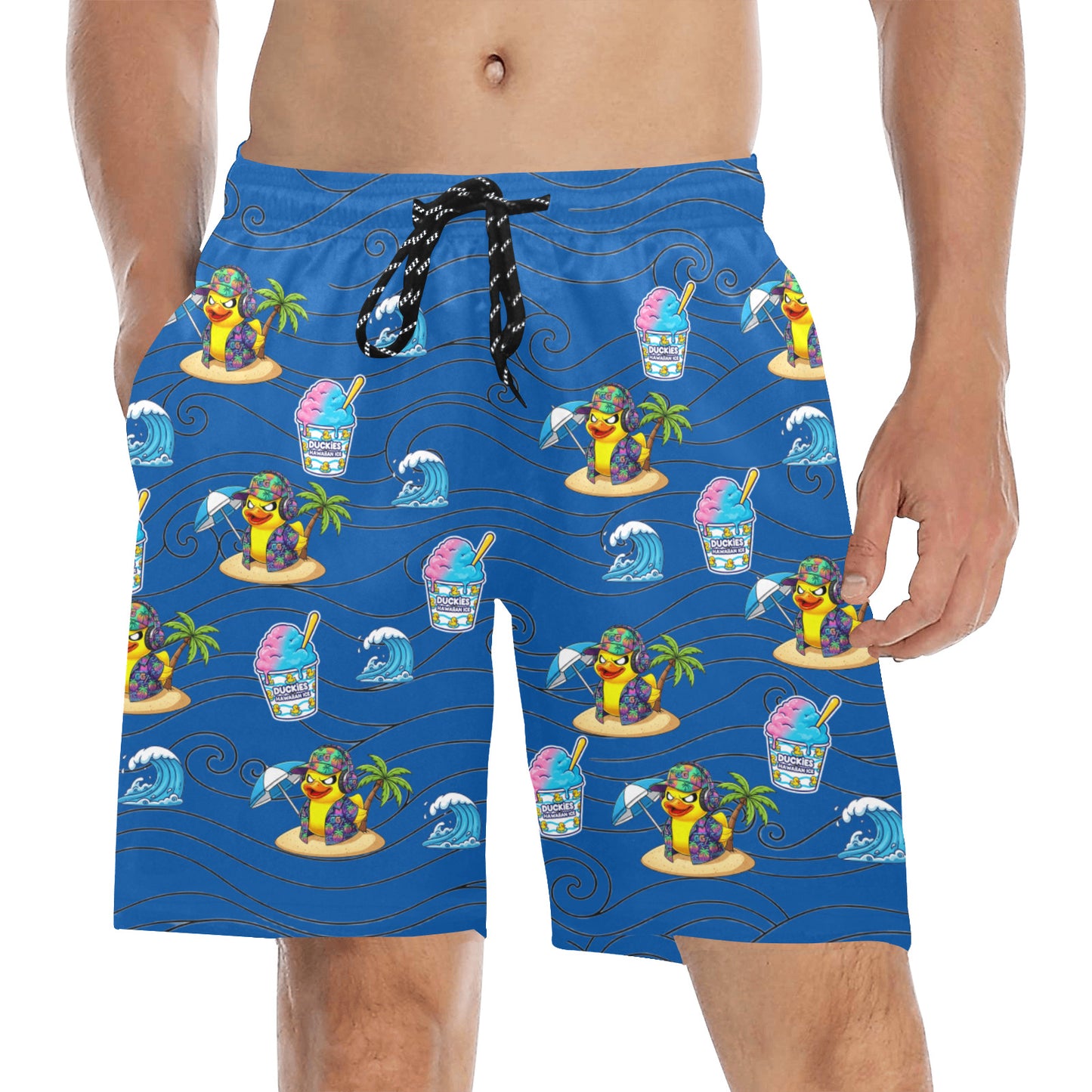 Duckie Cotton Candy Hawaiian Ice Beach Shorts for Men