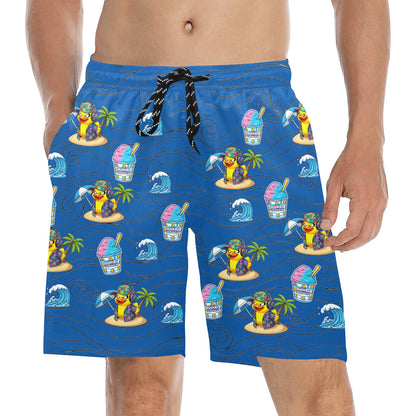 Duckie Cotton Candy Hawaiian Ice Beach Shorts for Men