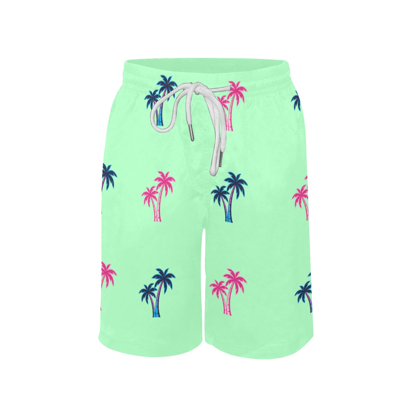 Neon Cotton Candy Pink and Blue Palm Tree Shorts for Boys