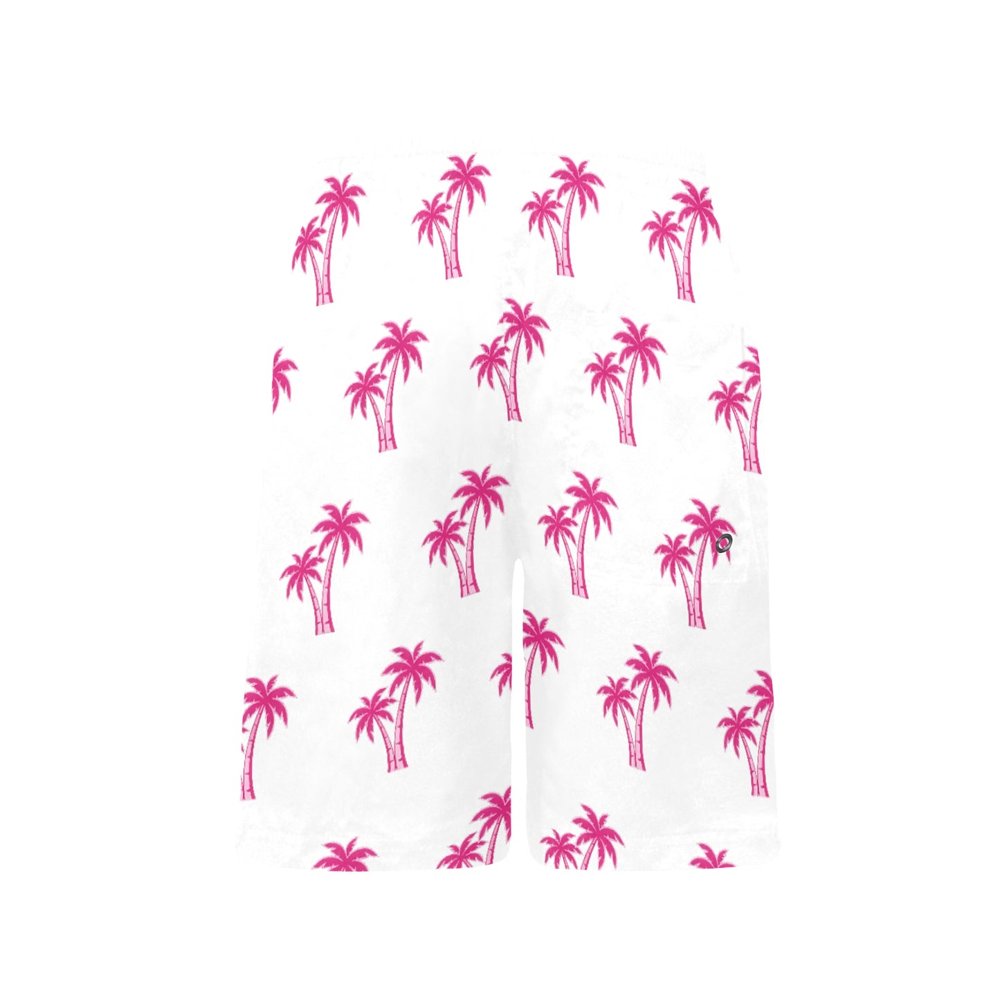 Neon Cotton Candy Pink Palm Tree Beach Shorts for Boys
