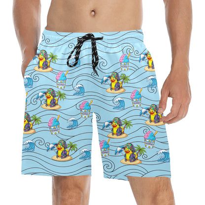 Duckie Cotton Candy Hawaiian Ice Beach Shorts for Men