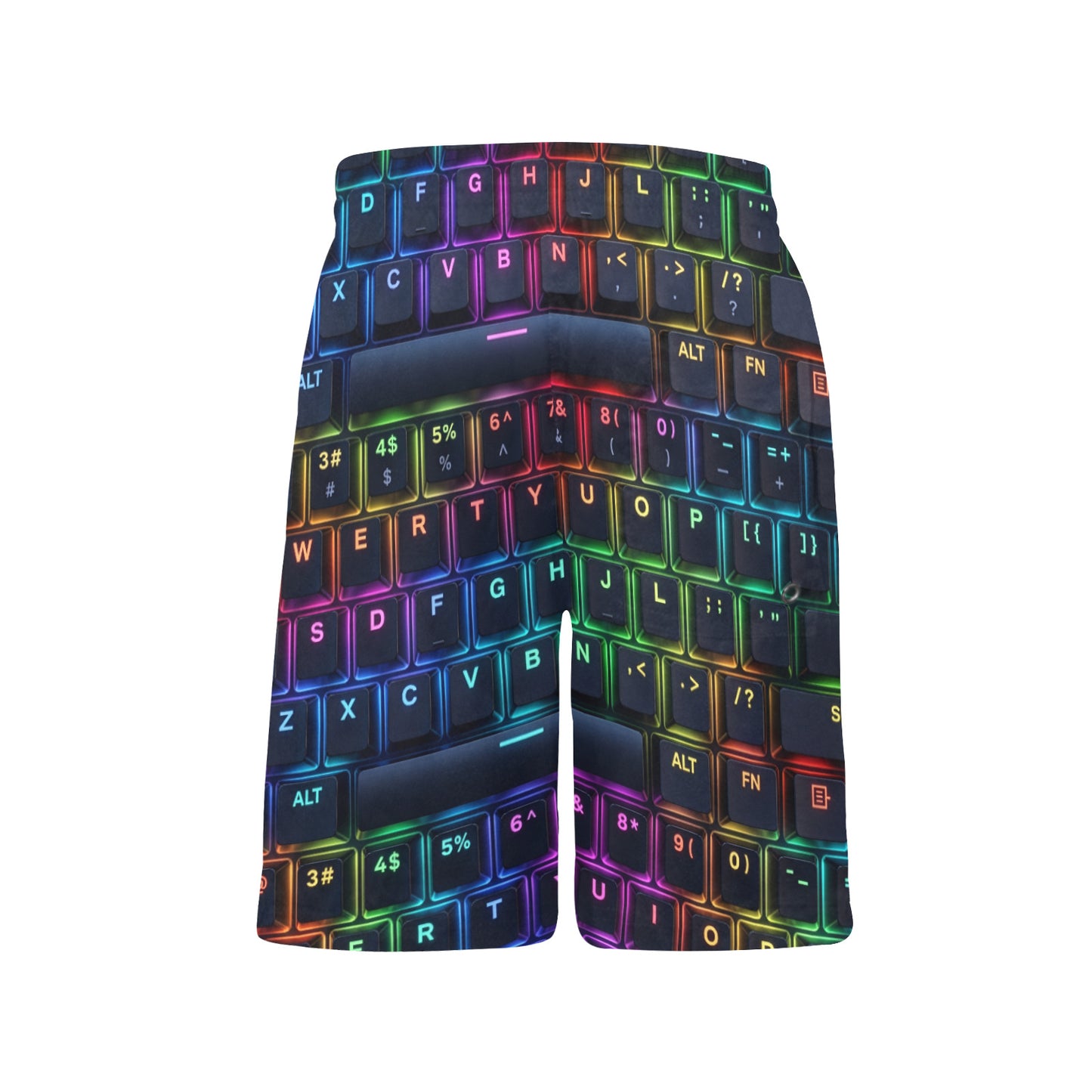 Neon RGB Keyboard PC Gamer Beach Shorts for Boys