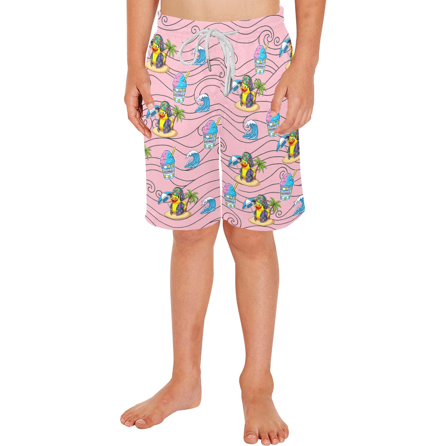 Duckie Cotton Candy Hawaiian Ice Beach Shorts for Boys