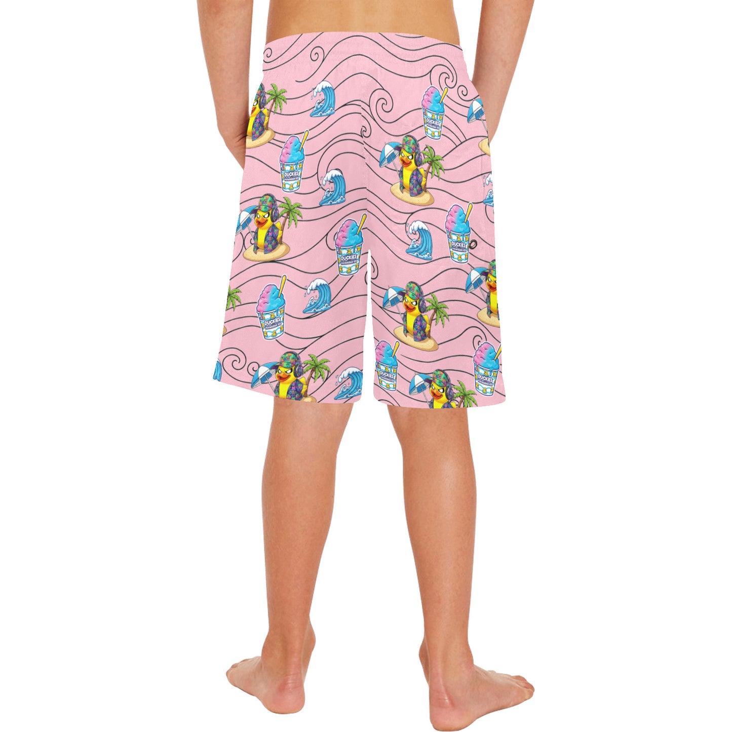 Duckie Cotton Candy Hawaiian Ice Beach Shorts for Boys