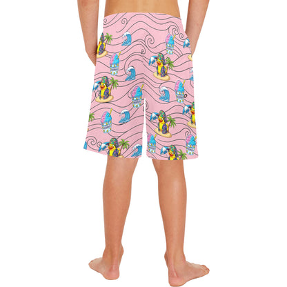 Duckie Cotton Candy Hawaiian Ice Beach Shorts for Boys