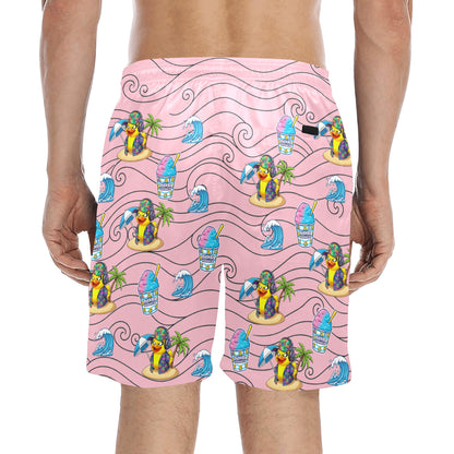 Duckie Cotton Candy Hawaiian Ice Beach Shorts for Men