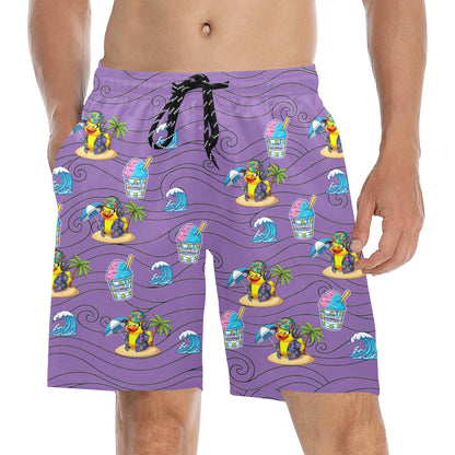Duckie Cotton Candy Hawaiian Ice Beach Shorts for Men