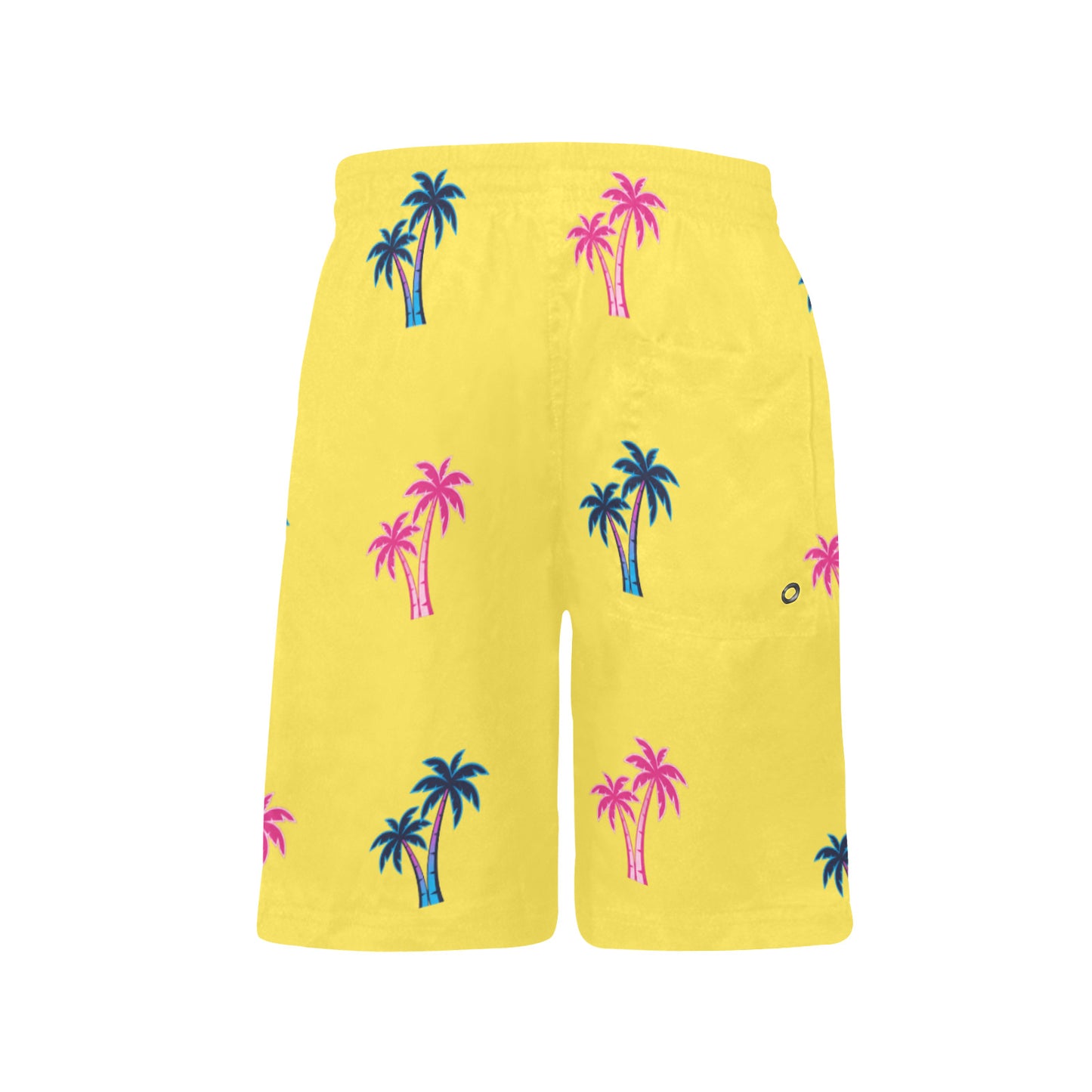 Neon Cotton Candy Pink and Blue Palm Tree Shorts for Boys