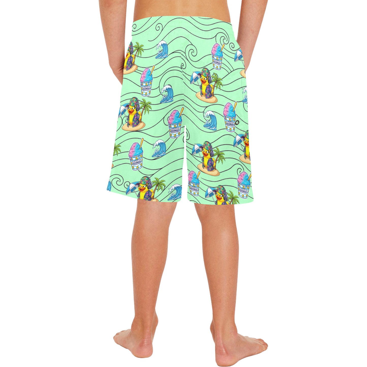Duckie Cotton Candy Hawaiian Ice Beach Shorts for Boys