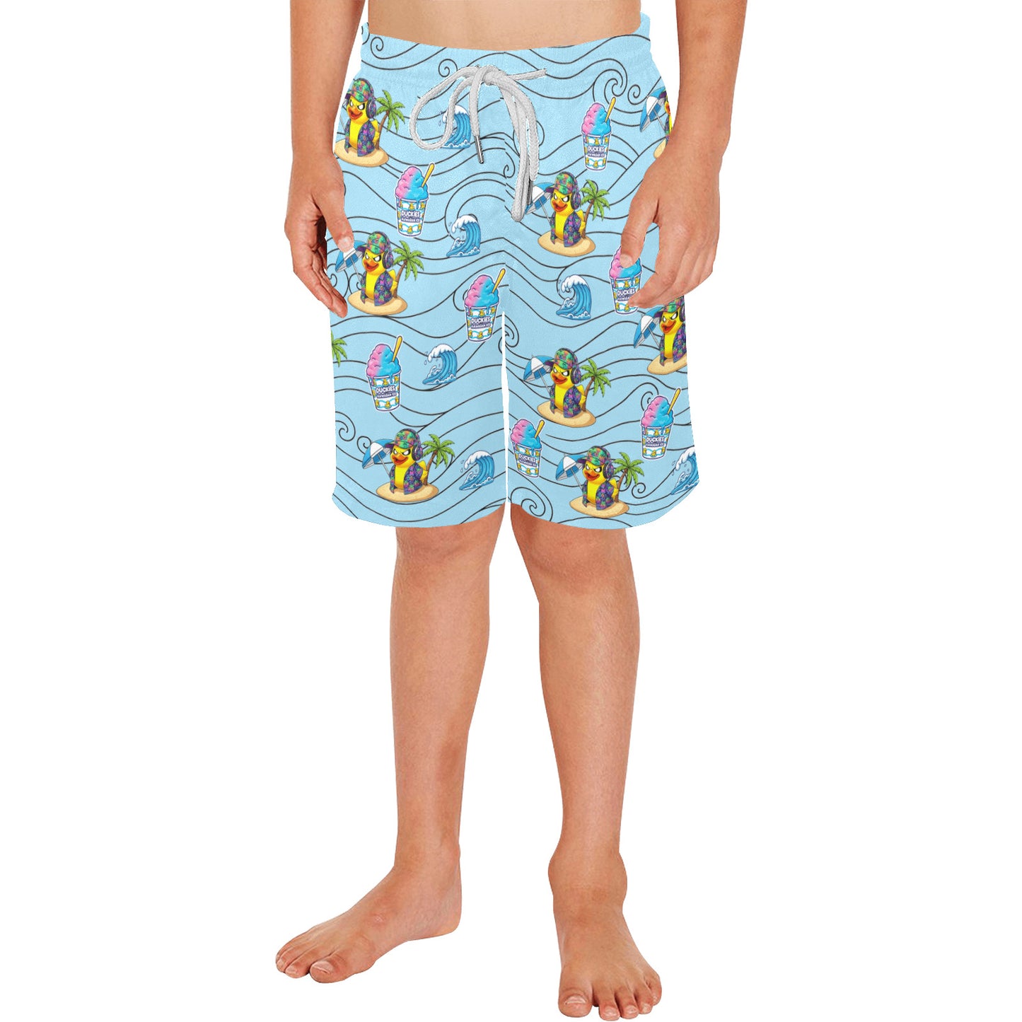 Duckie Cotton Candy Hawaiian Ice Beach Shorts for Boys