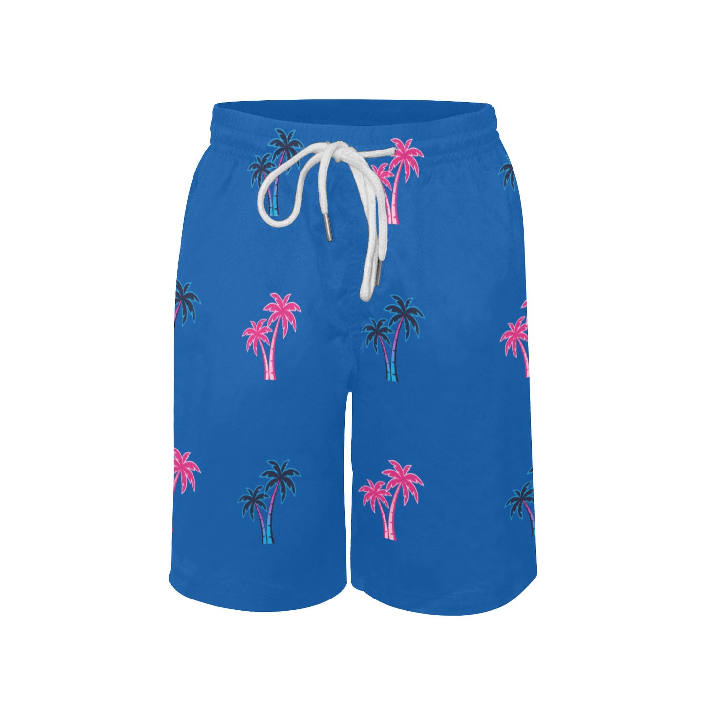 Neon Cotton Candy Pink and Blue Palm Tree Shorts for Boys