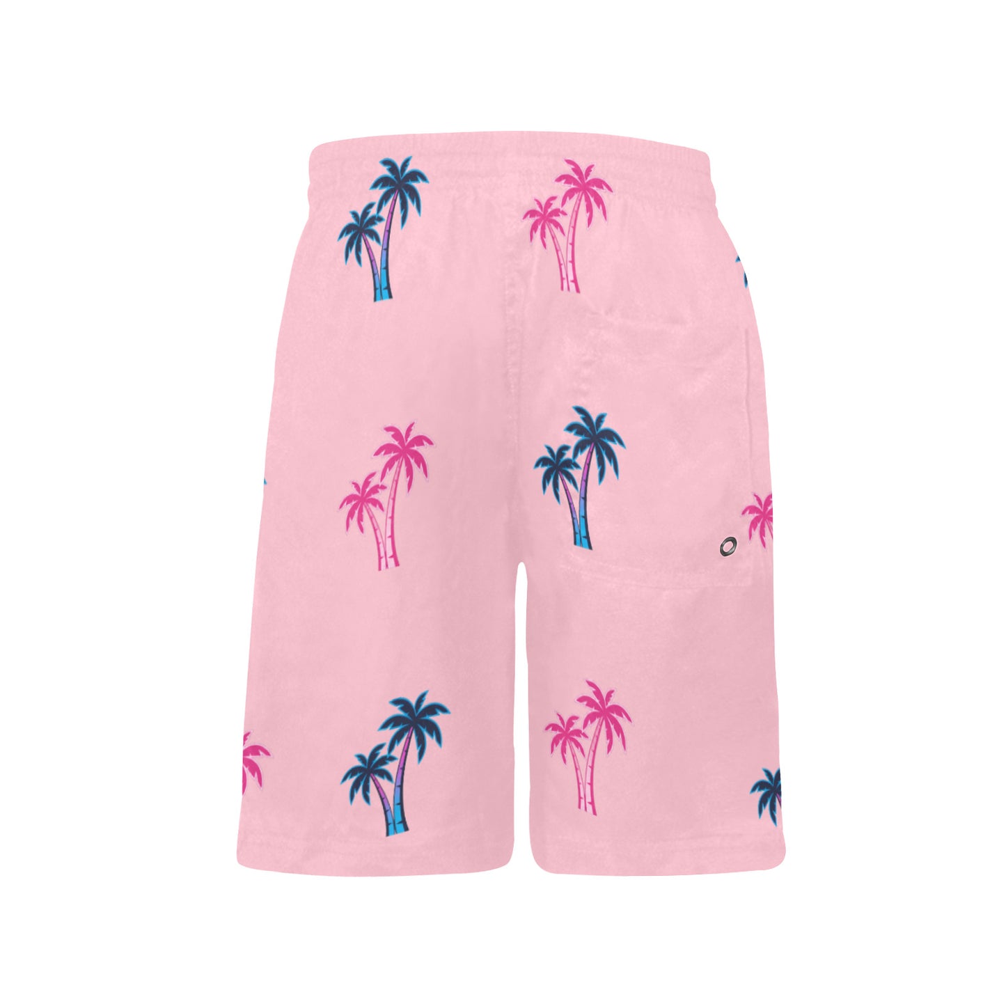 Neon Cotton Candy Pink and Blue Palm Tree Shorts for Boys