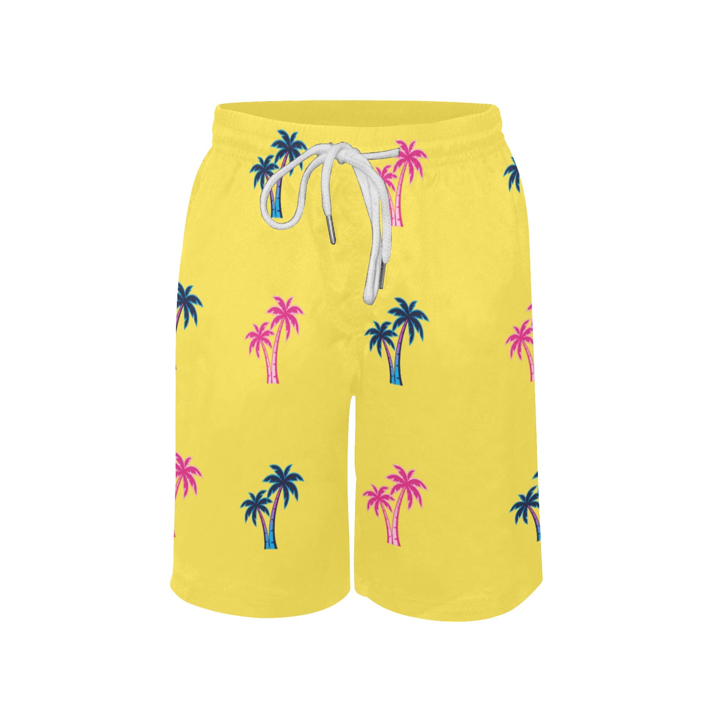 Neon Cotton Candy Pink and Blue Palm Tree Shorts for Boys