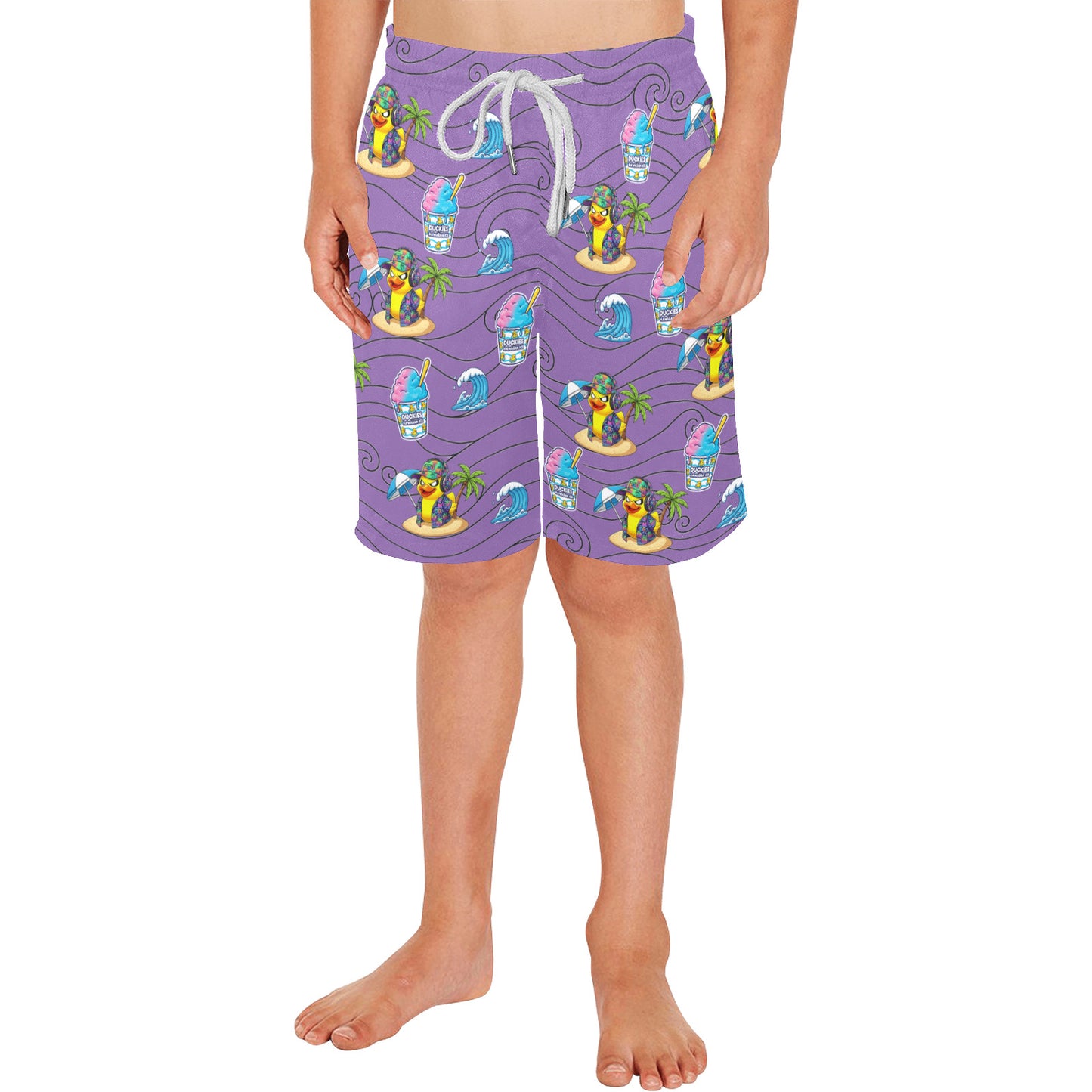 Duckie Cotton Candy Hawaiian Ice Beach Shorts for Boys