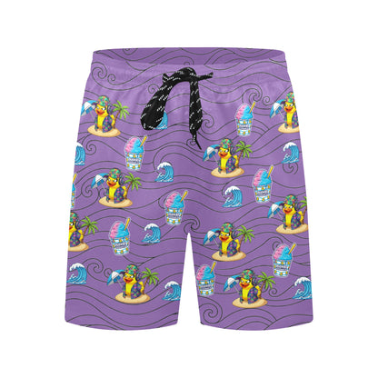 Duckie Cotton Candy Hawaiian Ice Beach Shorts for Men