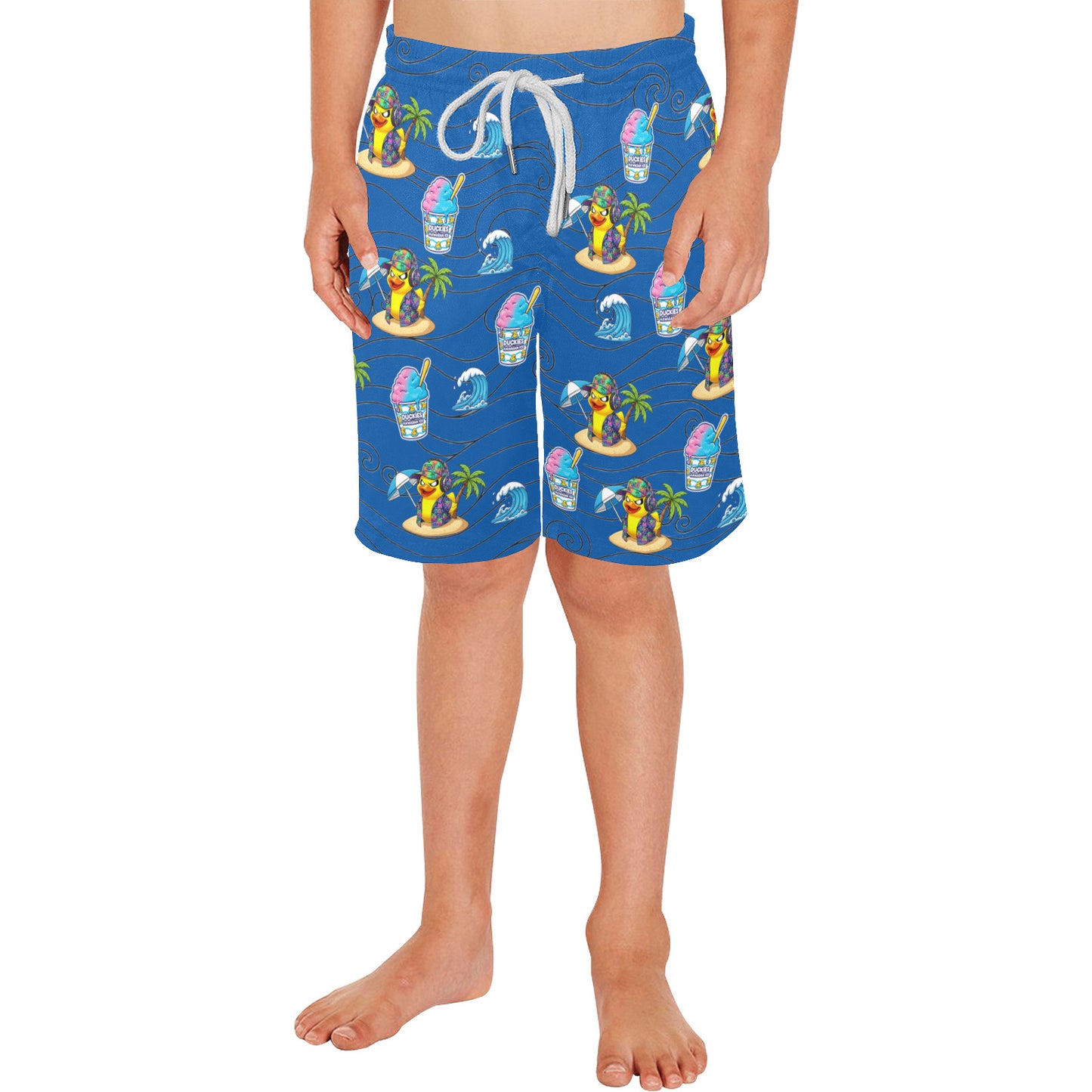 Duckie Cotton Candy Hawaiian Ice Beach Shorts for Boys