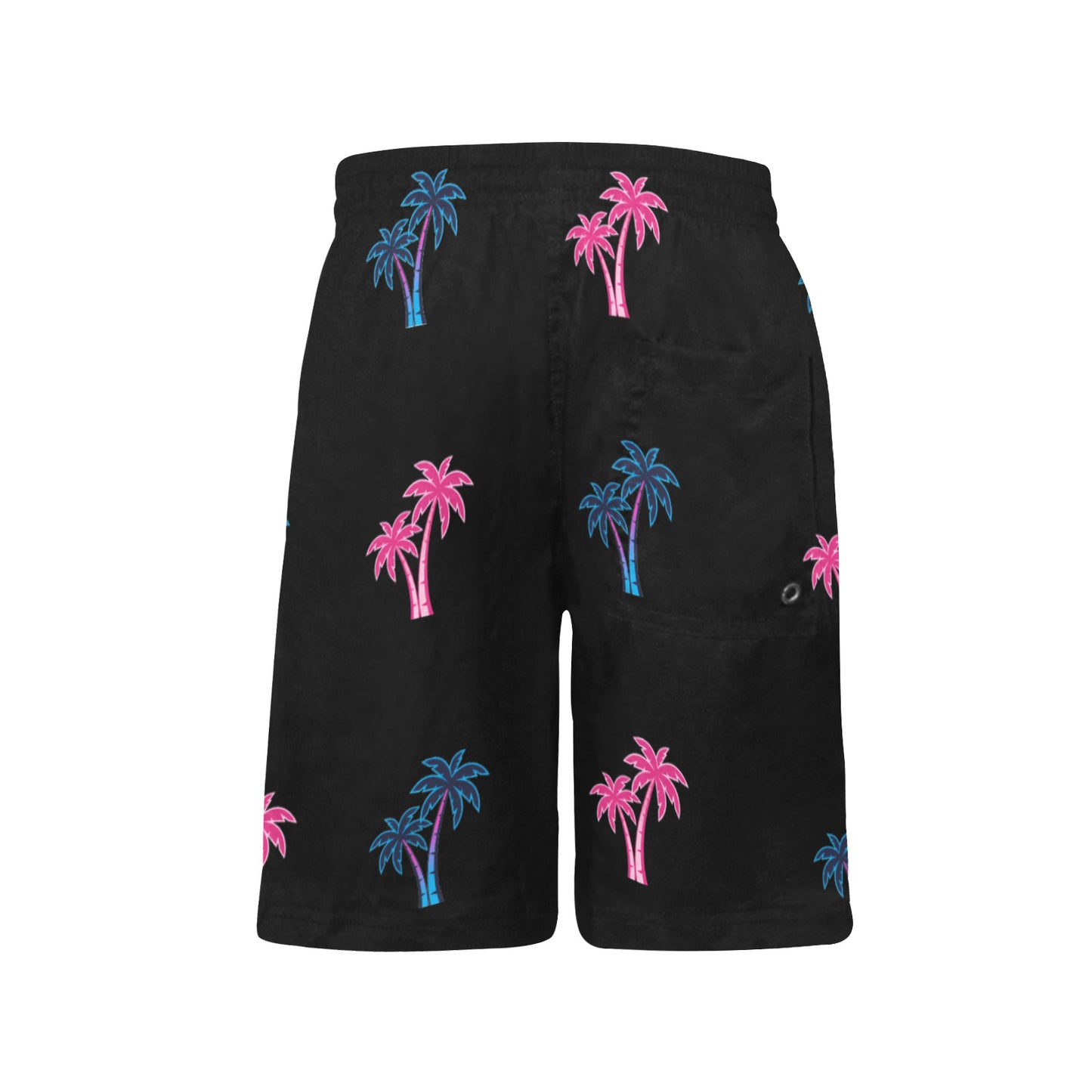 Neon Cotton Candy Pink and Blue Palm Tree Shorts for Boys