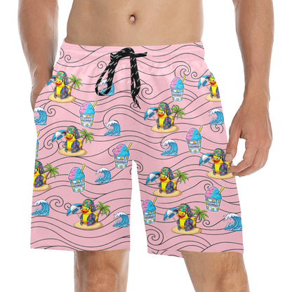 Duckie Cotton Candy Hawaiian Ice Beach Shorts for Men