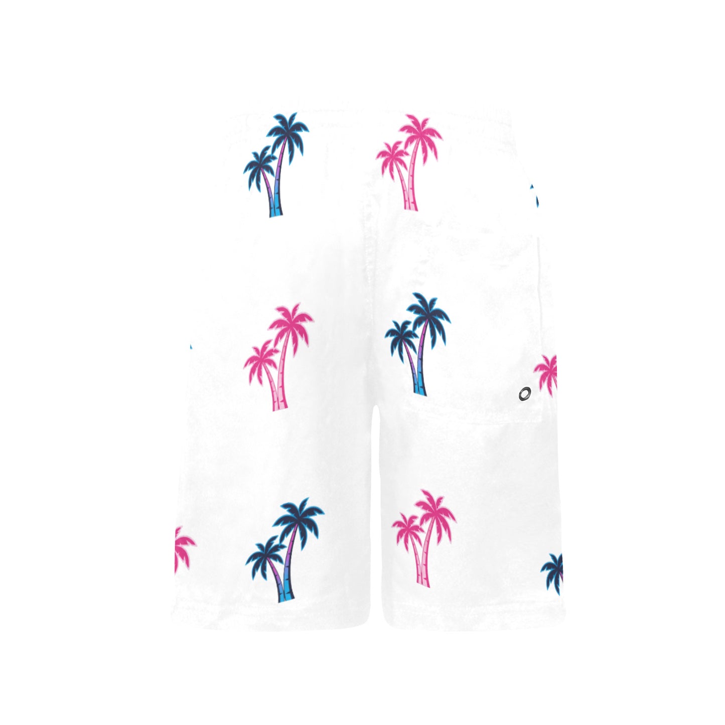 Neon Cotton Candy Pink and Blue Palm Tree Shorts for Boys