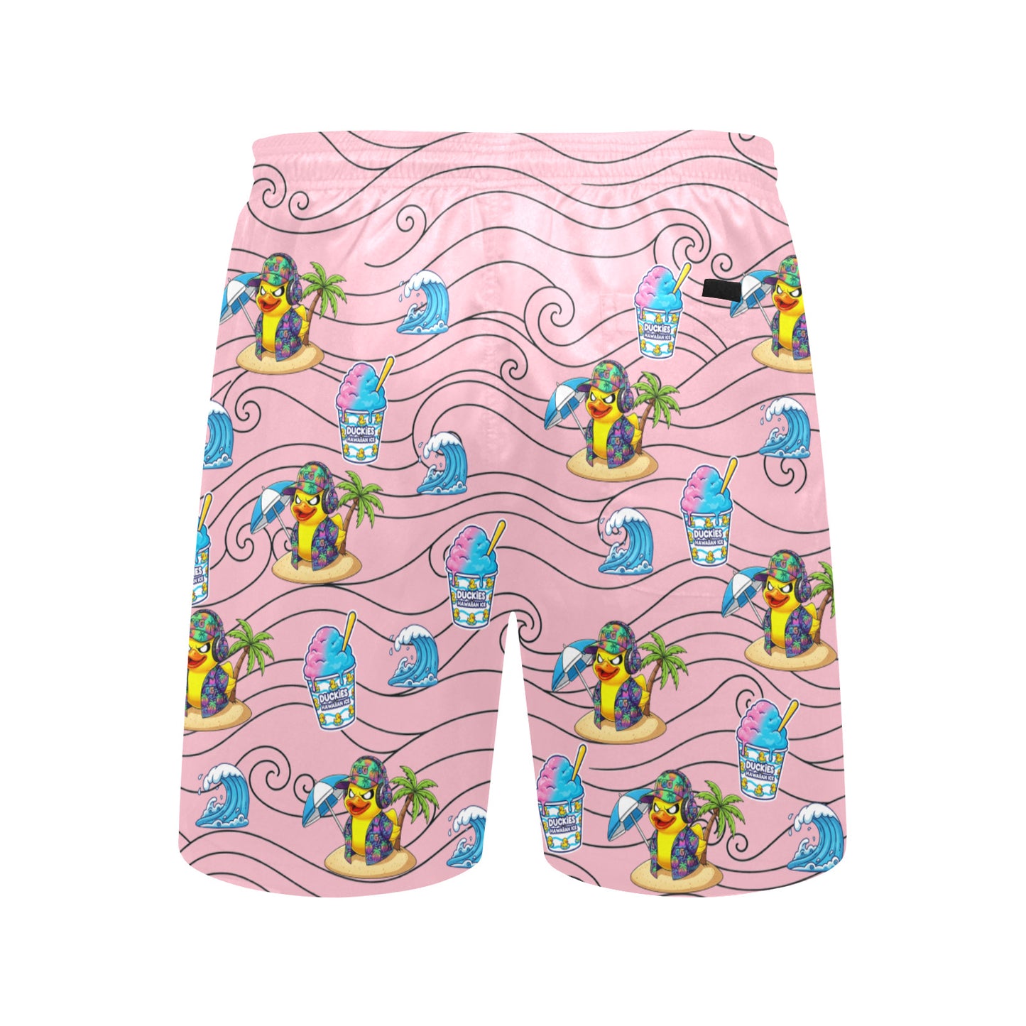 Duckie Cotton Candy Hawaiian Ice Beach Shorts for Men
