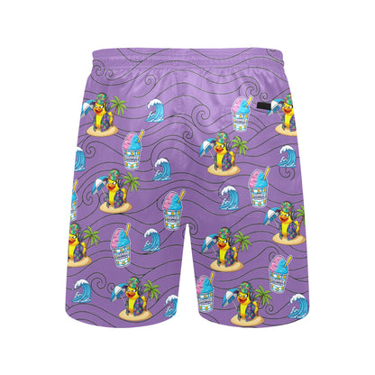 Duckie Cotton Candy Hawaiian Ice Beach Shorts for Men