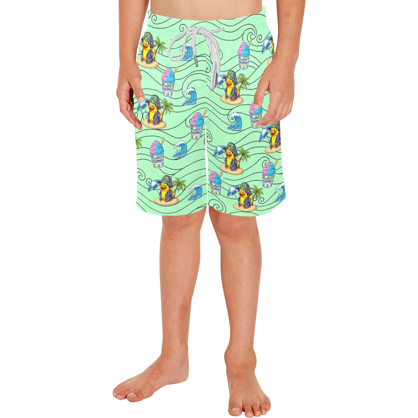 Duckie Cotton Candy Hawaiian Ice Beach Shorts for Boys