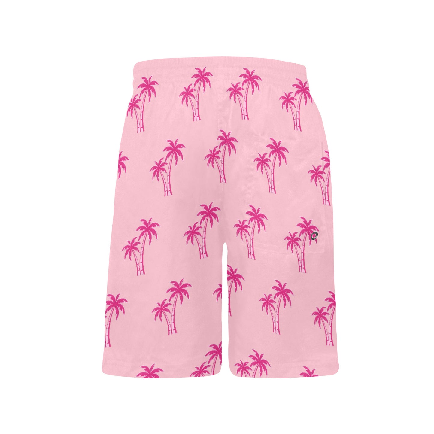 Neon Cotton Candy Pink Palm Tree Beach Shorts for Boys