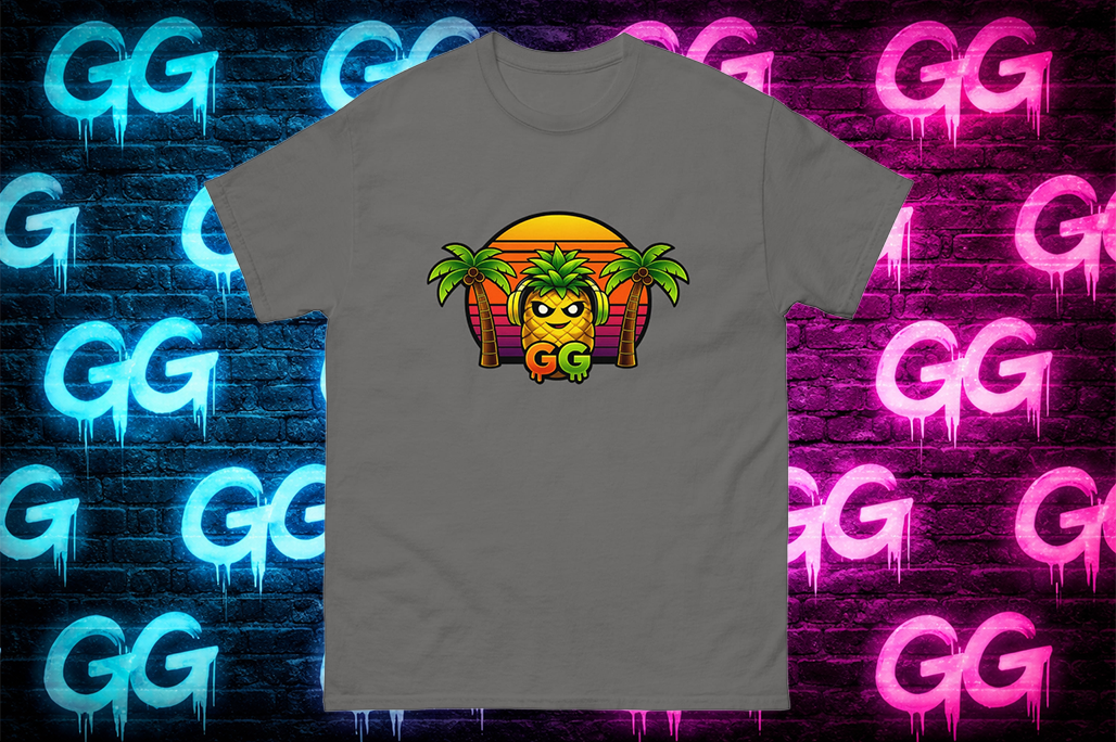 Adult Classic Tee GG Pineapple Sunset Palms