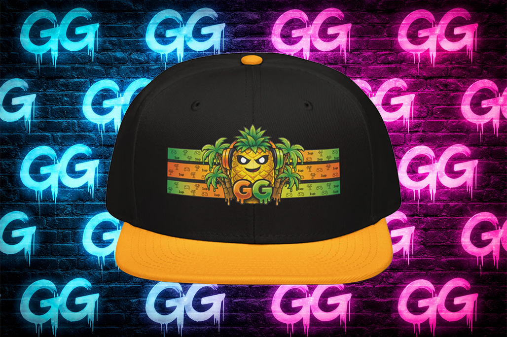 Flat Bill Hat GG Pineapple Gamer Paradise