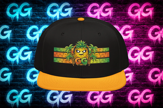 Flat Bill Hat GG Pineapple Gamer Paradise