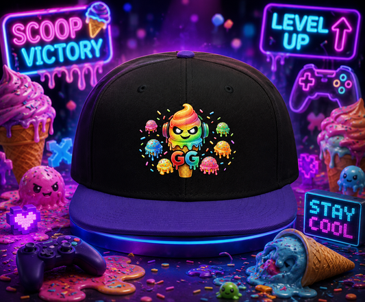 Rainbow Ice Cream and Sprinkles Explosion Snapback Hat
