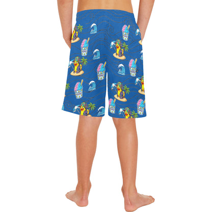 Duckie Cotton Candy Hawaiian Ice Beach Shorts for Boys