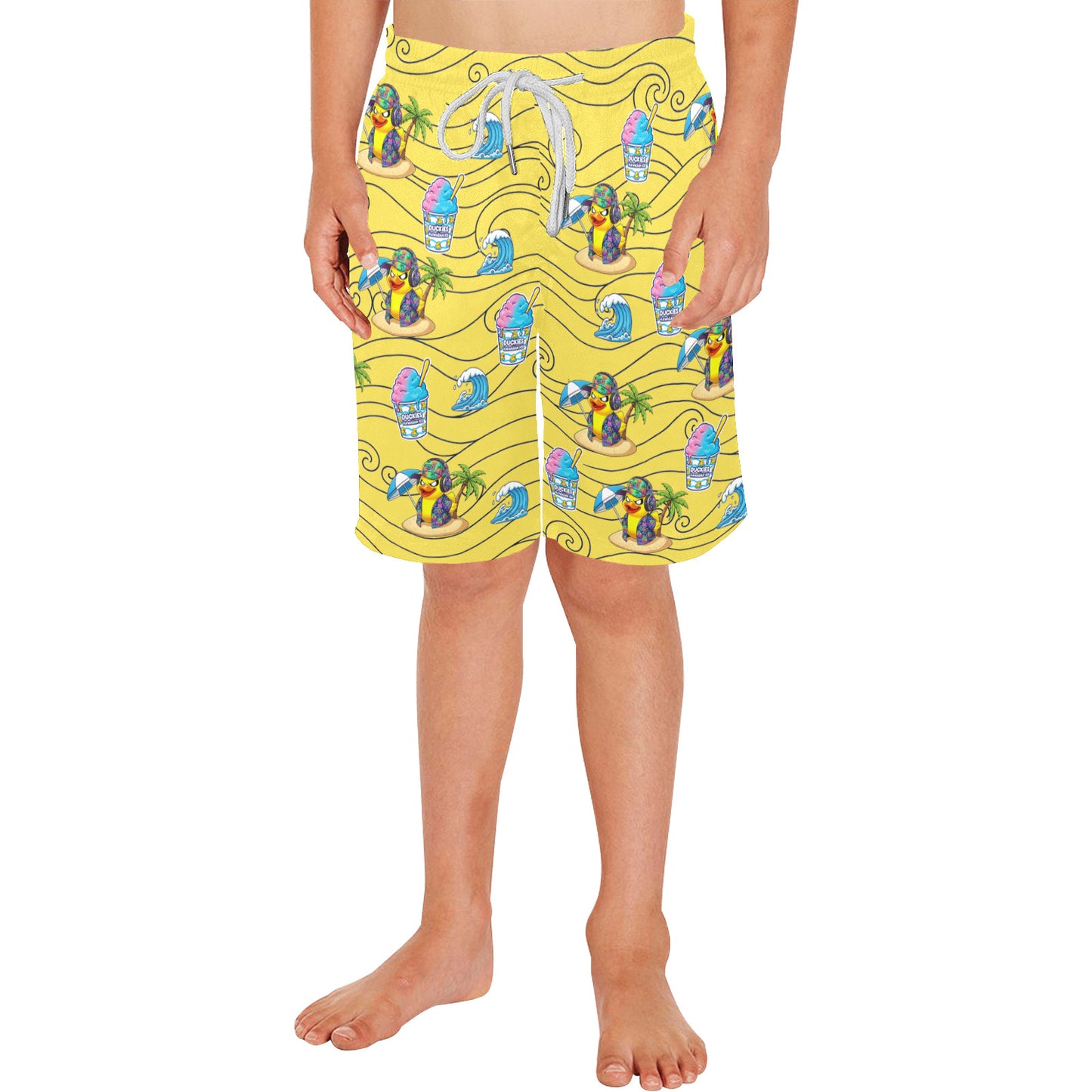 Duckie Cotton Candy Hawaiian Ice Beach Shorts for Boys