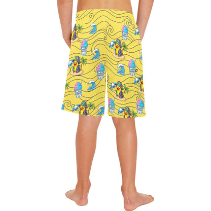 Duckie Cotton Candy Hawaiian Ice Beach Shorts for Boys