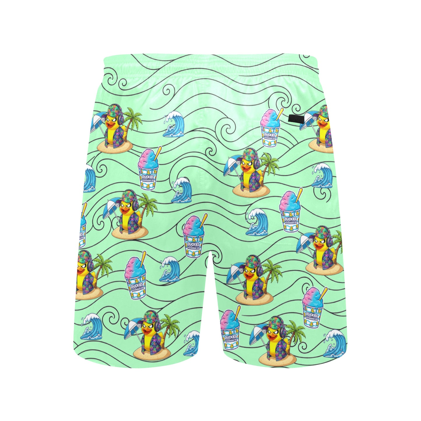 Duckie Cotton Candy Hawaiian Ice Beach Shorts for Men
