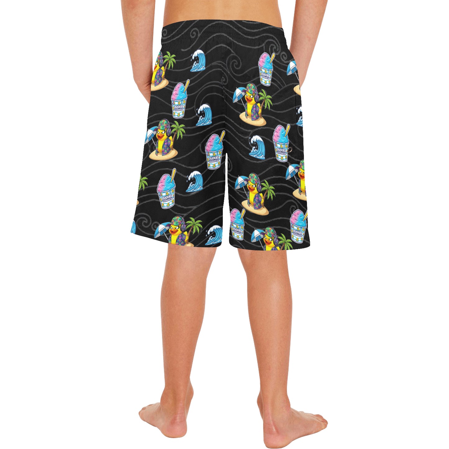 Duckie Cotton Candy Hawaiian Ice Beach Shorts for Boys