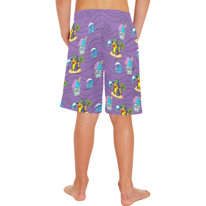Duckie Cotton Candy Hawaiian Ice Beach Shorts for Boys