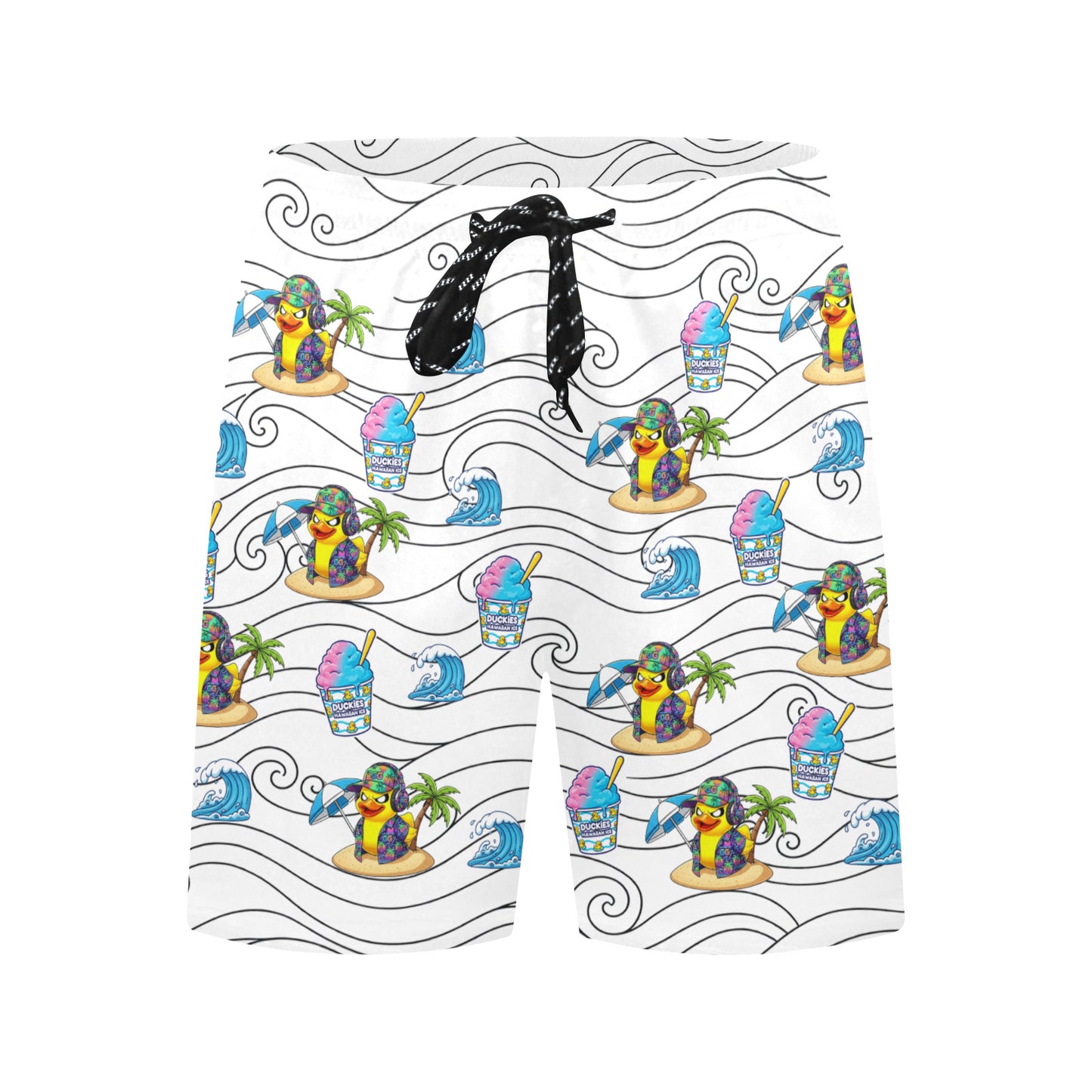 Duckie Cotton Candy Hawaiian Ice Beach Shorts for Men