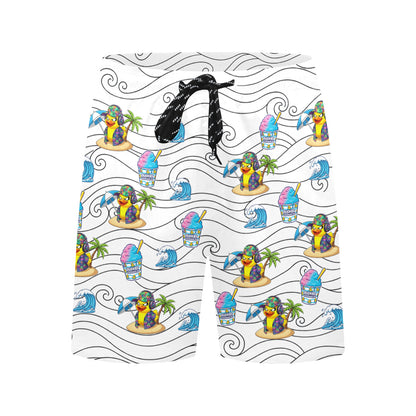 Duckie Cotton Candy Hawaiian Ice Beach Shorts for Men