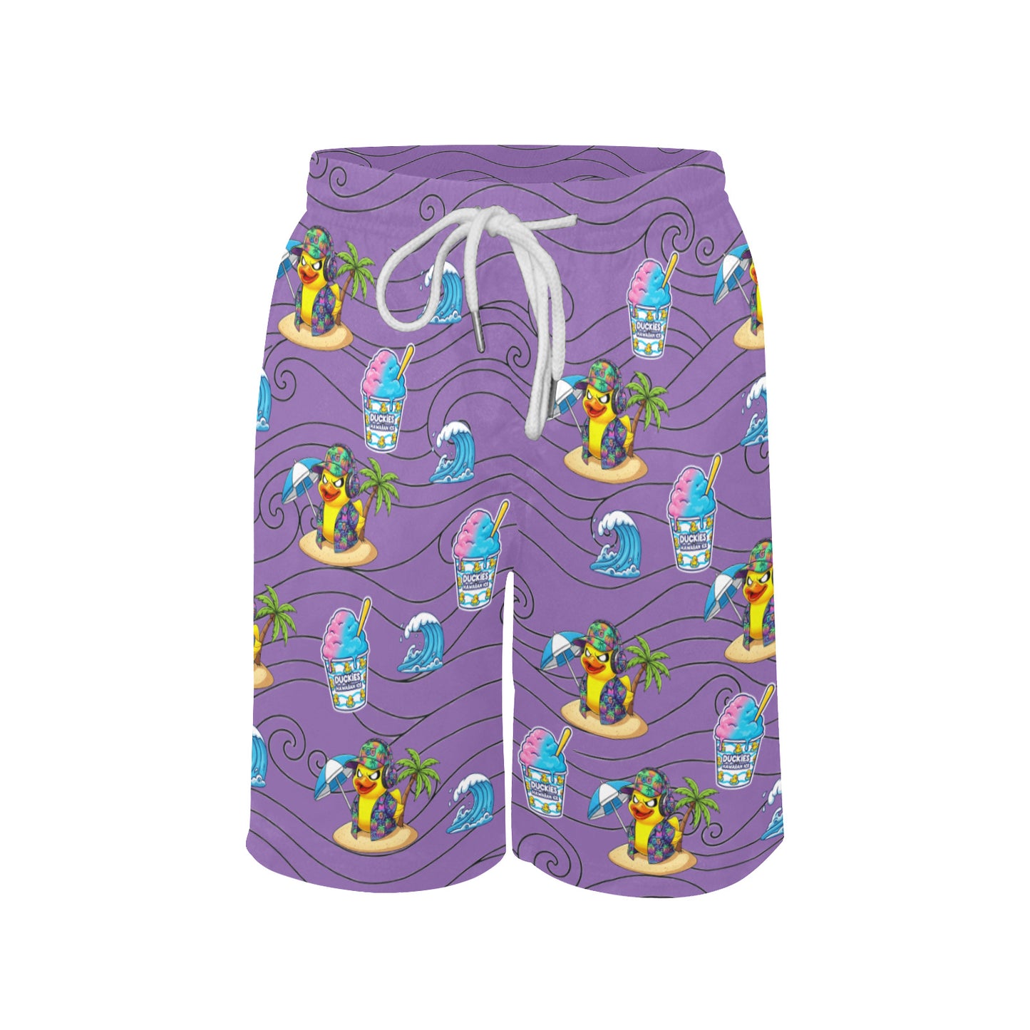 Duckie Cotton Candy Hawaiian Ice Beach Shorts for Boys