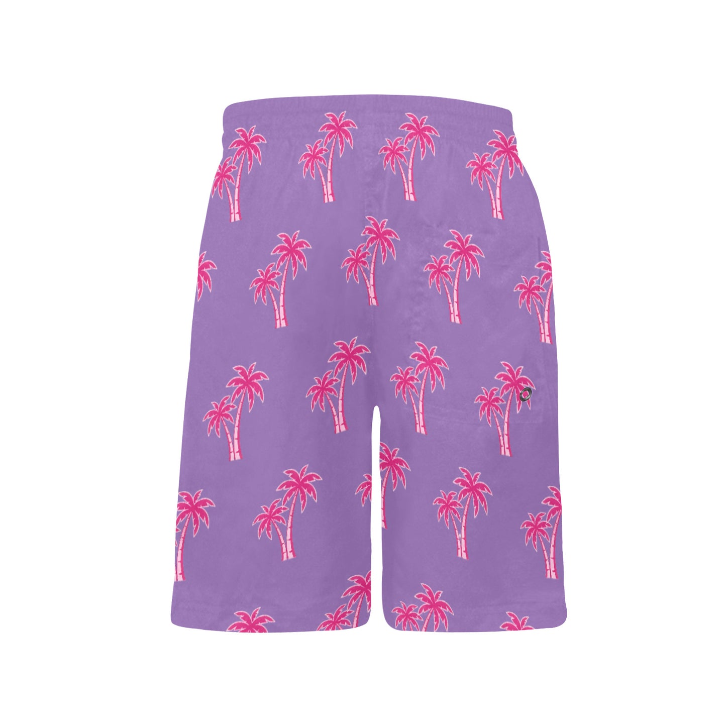 Neon Cotton Candy Pink Palm Tree Beach Shorts for Boys