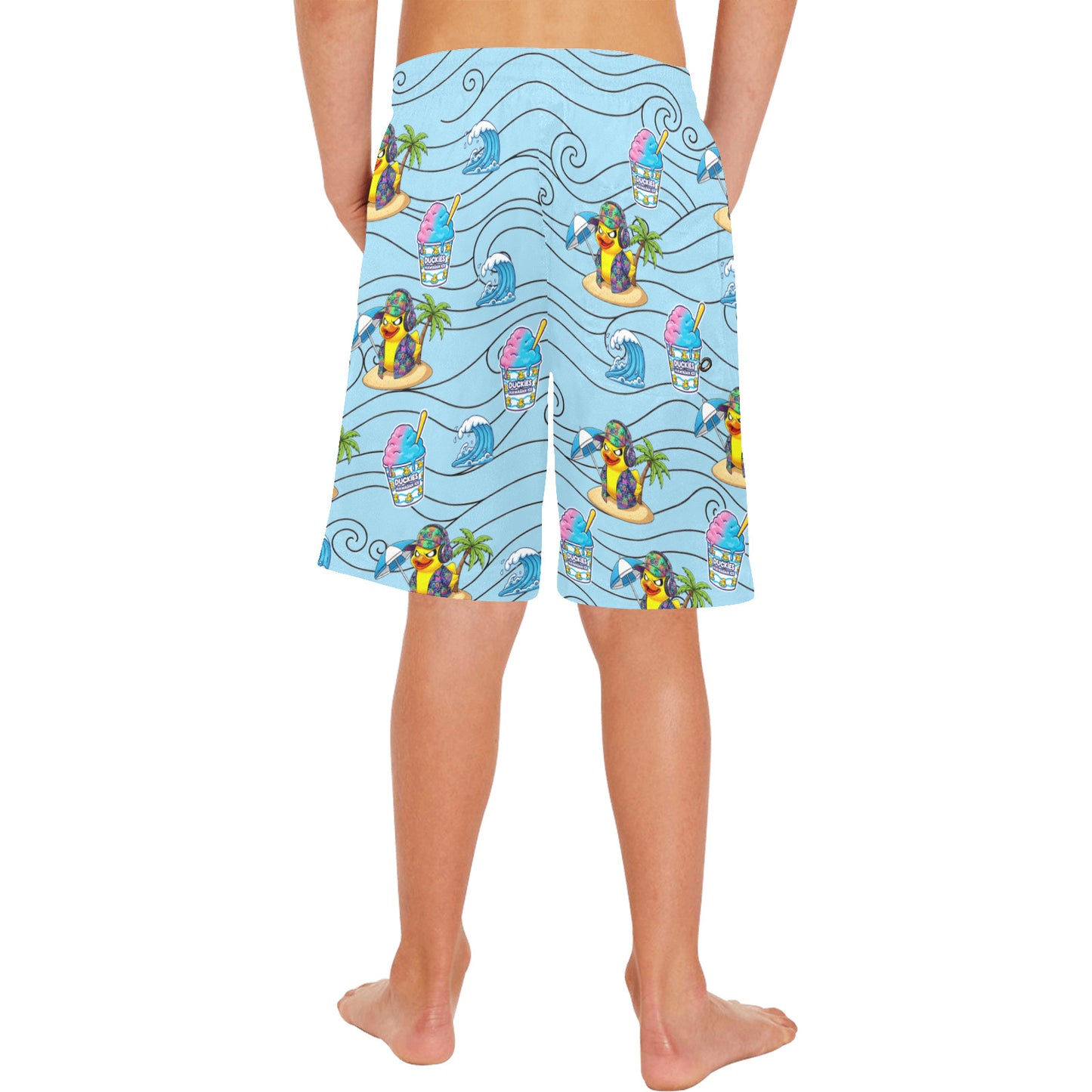 Duckie Cotton Candy Hawaiian Ice Beach Shorts for Boys