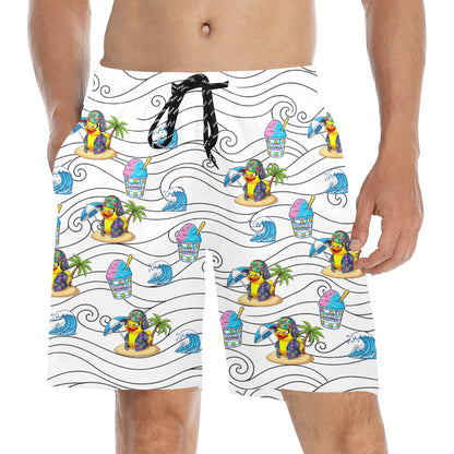 Duckie Cotton Candy Hawaiian Ice Beach Shorts for Men