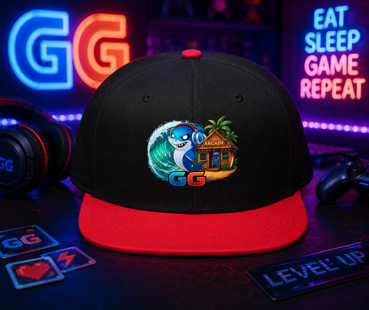 Flat Bill Hat GG Shark Arcade