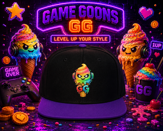 Flat Bill Hat GG Rainbow Ice Cream Cone