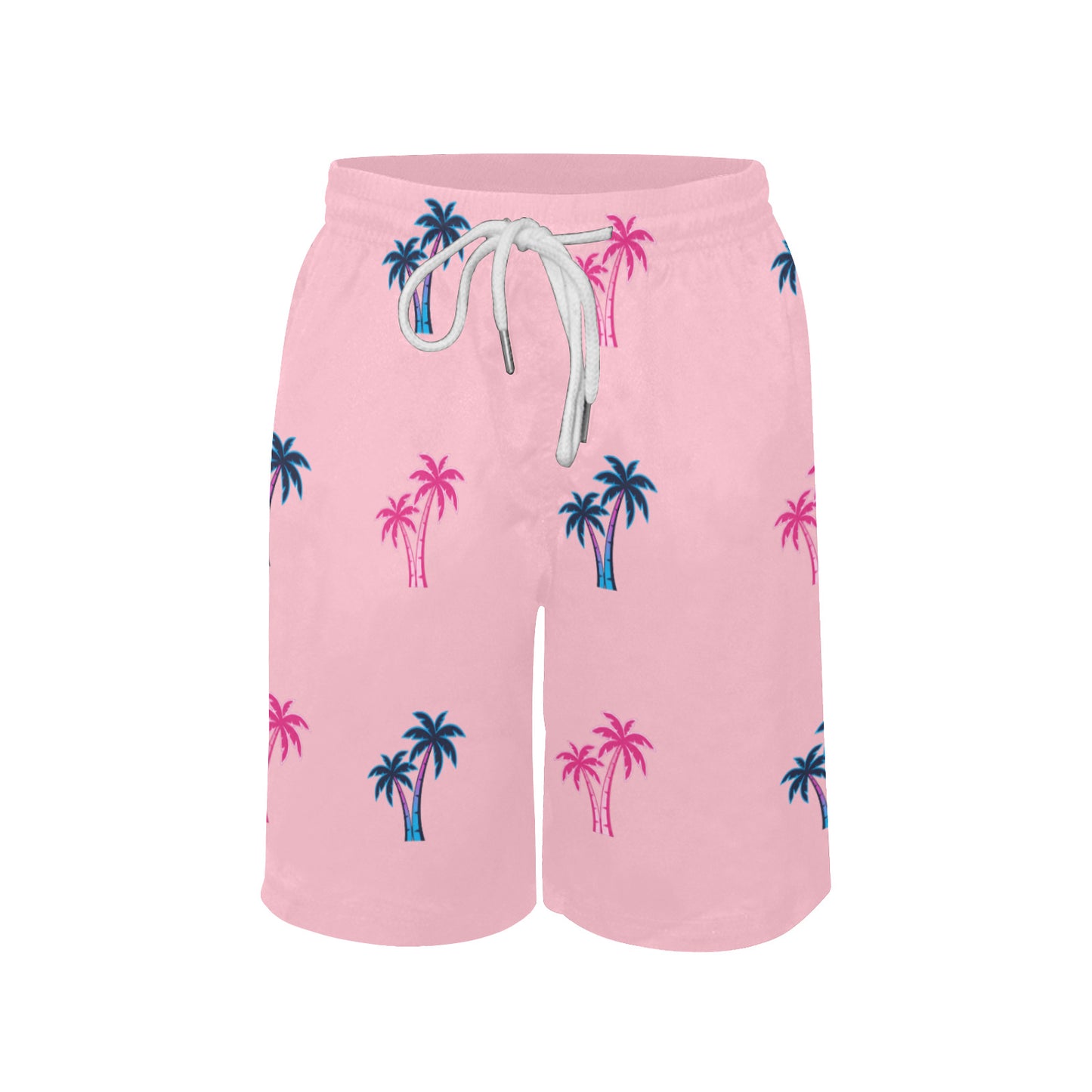 Neon Cotton Candy Pink and Blue Palm Tree Shorts for Boys