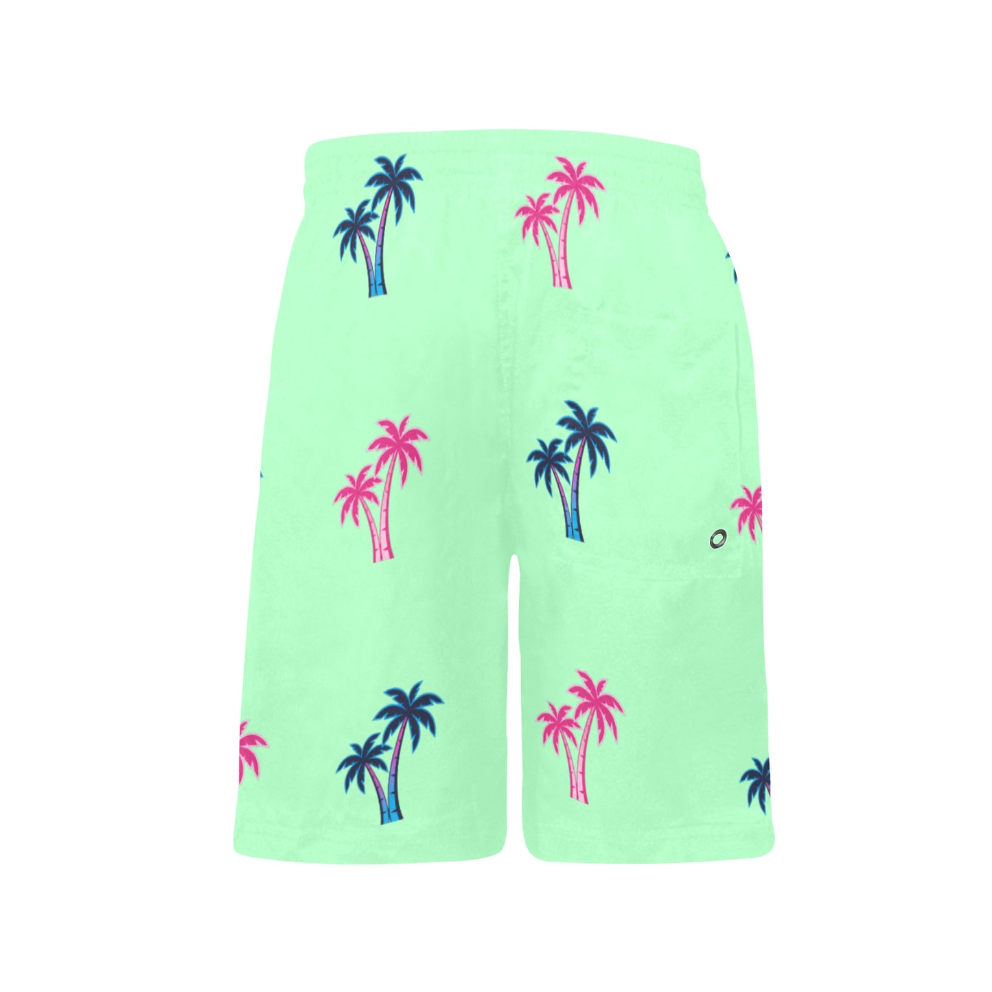 Neon Cotton Candy Pink and Blue Palm Tree Shorts for Boys