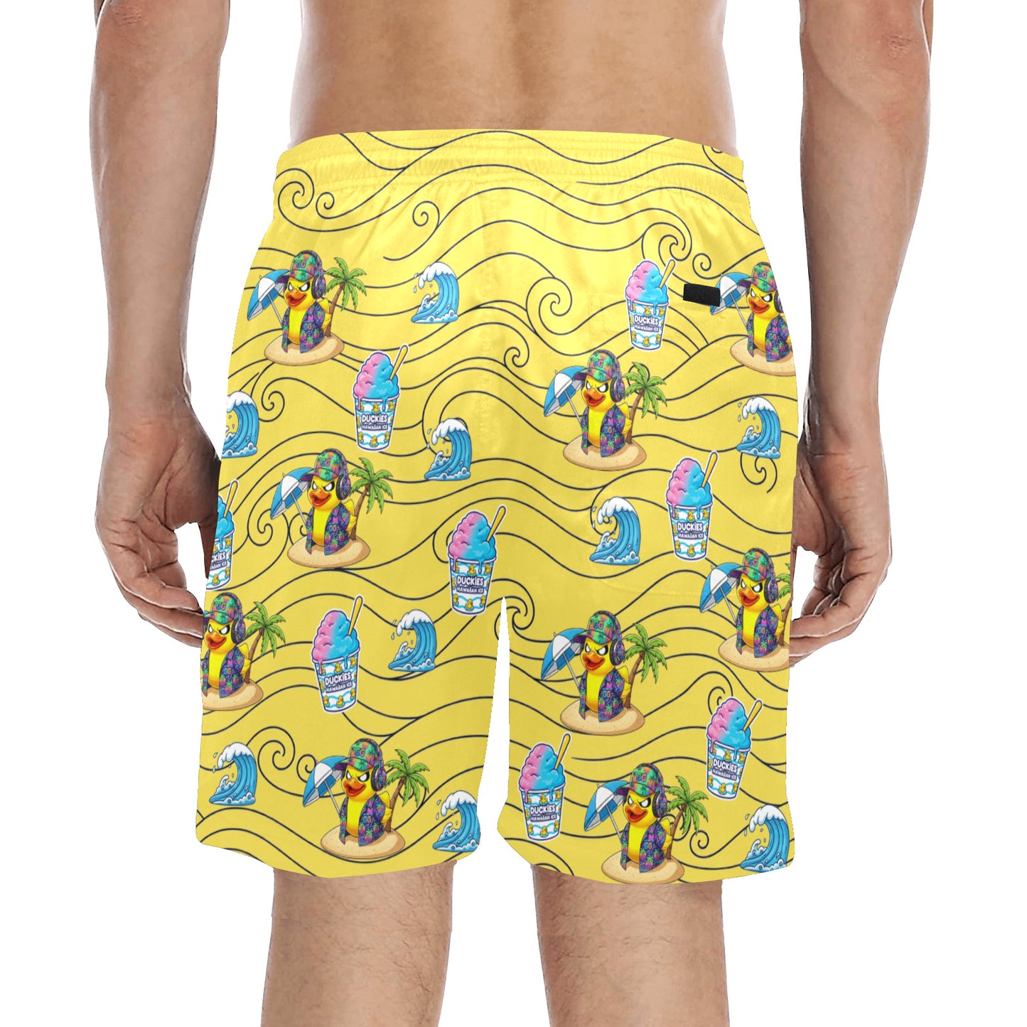 Duckie Cotton Candy Hawaiian Ice Beach Shorts for Men