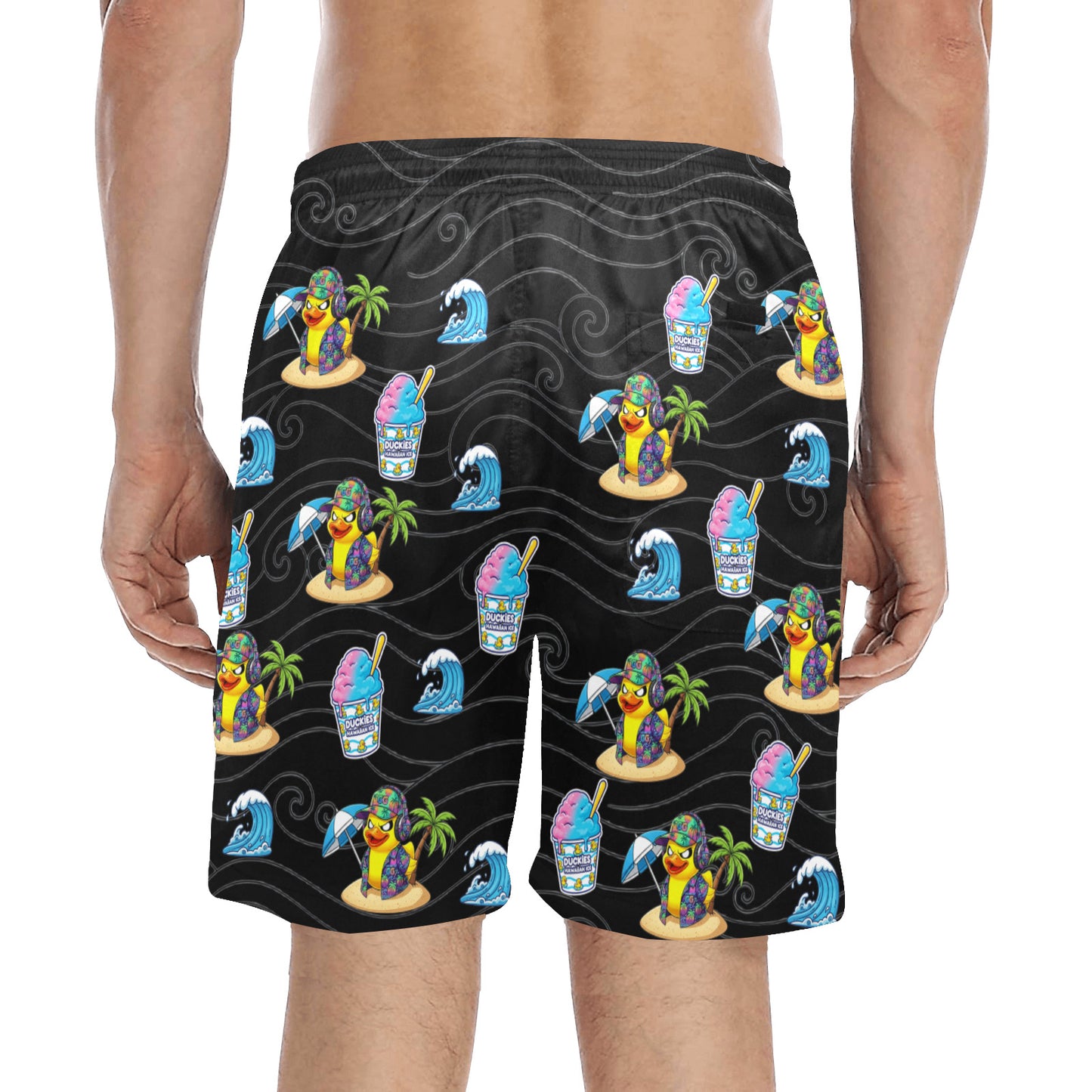 Duckie Cotton Candy Hawaiian Ice Beach Shorts for Men